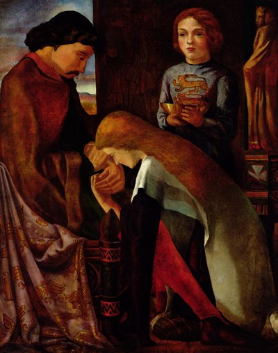 爱德华一世（1239-1307）和埃莉诺（1244-90）1863 作者 阿尔弗雷德·丁弗雷尔可乐